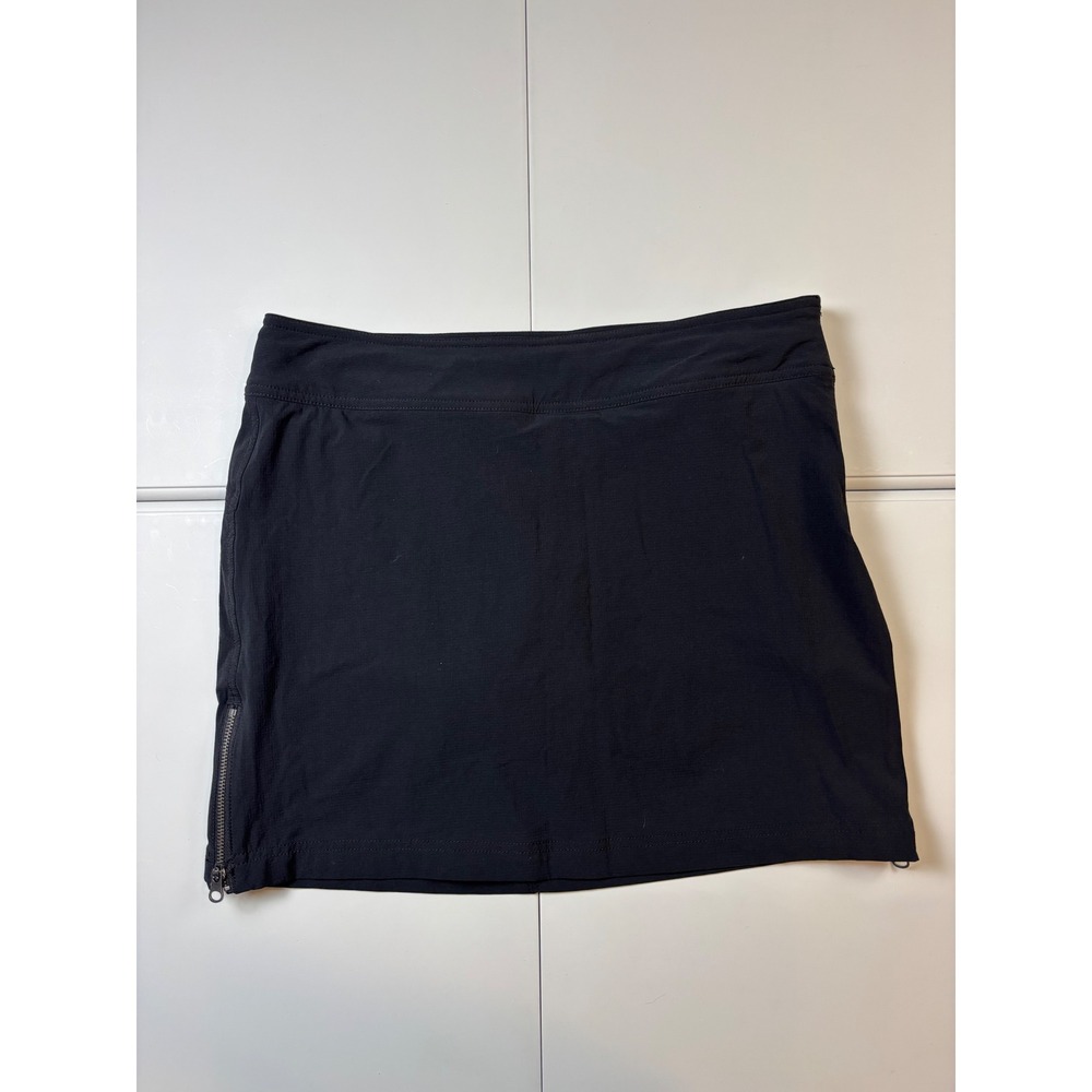 Athleta Jenner Skort Built-in Shorts Zipper Pockets Size 8 Black